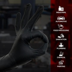 Jointown Upgraded 10 Mil Heavy Duty Nitrile Gloves Mechanic Gloves Nitrile