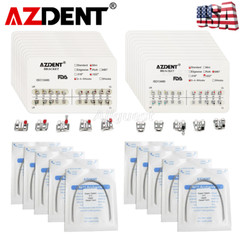 US AZDENT Dental Orthodontic Brackets Braces/Super Elastic Niti Arch Wire Ovoid