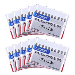 AZDENT Dental Diamond FG Burs Football #379-023F Fine Red 10pc/pack