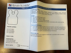 Henry Schein MaxiGuard Vinyl (Adult) LEAD APRON w/Collar 570-1379