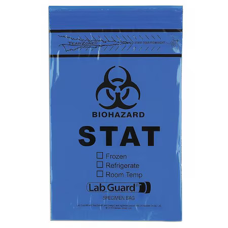 Medegen Medical Products 4002 Specimen Trnsprt Bag W/Pouch, 6X9″, Pk1000