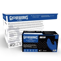 GLOVEWORKS HD 6 Mil GWRBN Latex Free Nitrile Disposable Gloves, Blue, 1000