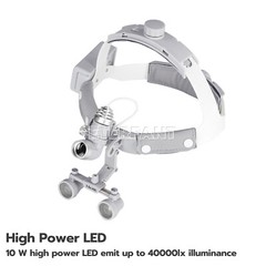 ETERFANT 3.5X-R Dental Surgical Headband Binocular Loupes & 10W LED Head Light
