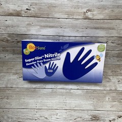 BeeSure Nitrile Powder Free Exam Gloves, Size: Large (Case of 1000) BE1178