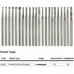 5-50* Dental Carbide Oral Surgical Round Burs FG2 4 8 Long Surgery Friction Grip