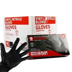 10 Pack XL Vinyl And Nitrile Gloves 1,000 In Case Powder And Latex Free