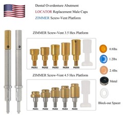 Dental 3.5/4.5mm Locator Attachment For Zimmer Screw-Vent system Abutment