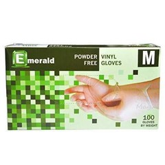 Emerald Shannon Powder Free Vinyl Gloves 100 Gloves Latex Free SELECT SIZE