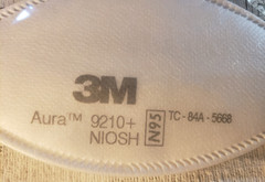 Qty 10 – 3M 9210+ Aura N95 NIOSH Mask – Headband – NEW & Individually Sealed