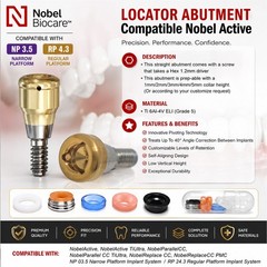 Dental Locator Abutment Attachment Tool Fit Hiossen Zimmer Nobel Straumann BEGO