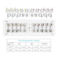10 Packs AZDENT Dental Orthodontic Bracket Braces Standard Roth .022 Hooks 3-4-5