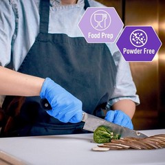 Ambidextrous Disposable Exam Gloves – 100 Count, Latex-Free, Medical & Food Safe