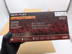 Microflex Synetron Powder Free Latex Exam Gloves XXL Extended Cuff Case of 500