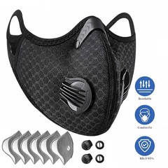 Washable Anti Pollution Facepiece Half Face Shield Respirator Mask With Filters