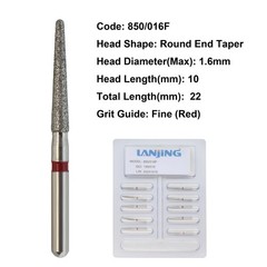 Dental Burs Diamond Round End Taper Surgical Long Ball Barrel FG for High Speed