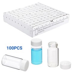 100/200/300/400/500/1000/2000Pcs 20mL Scintillation Vials with Cone Liner Caps