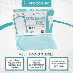 10″ x 16″ Self-Sealing Sterilization Pouches for Autoclave (Choose Quantity)