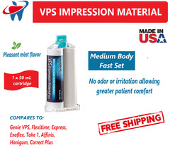 Dental MEDIUM BODY FAST SET VPS Impression Material FAST Set 50ml, 1-16/Bx MARK3