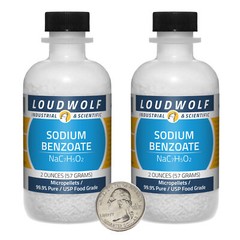 Sodium Benzoate / 4 Oz / 2 Bottles / 99.9% Pure USP Food Grade / Micropellets