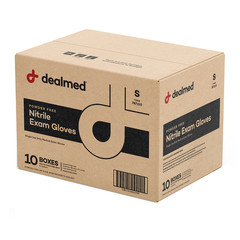 Dealmed Nitrile Exam Gloves, Sky Blue, Size Small, 100/Box