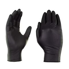 Ammex Professional Powder Free Nitrile Exam Gloves, Latex Free, S, Black, 100 CT