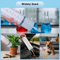 1000Ml Syringe for Liquid, Large Plastic Syringe with Tip Adapter, Individual…