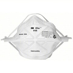 Disposable Respirator: Dual, Non-Adj, Metal Nose Clip, White, Universal Mask 50