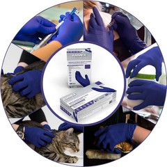 AMMEX Indigo Nitrile Gloves 100 Pcs Latex & Powder Free | Disposable Safety Glov