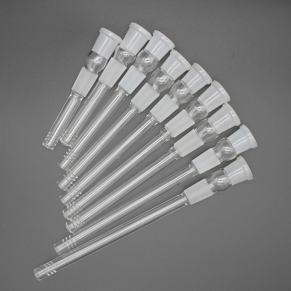 Clear Pyrex Borosilicate Lab Glass 18mm / 18mm Downstem (2.5-7″)
