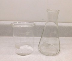 (2) Glass Science Beakers, Unbranded 250 ml