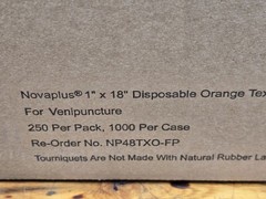 Novaplus Orange Smooth 1″ x 18″ Latex-Free Tourniquet Case Of 1000