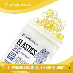 100 Light 3.5 Oz 1/4″ Fox Orthodontic Latex Elastic Rubber Bands Braces