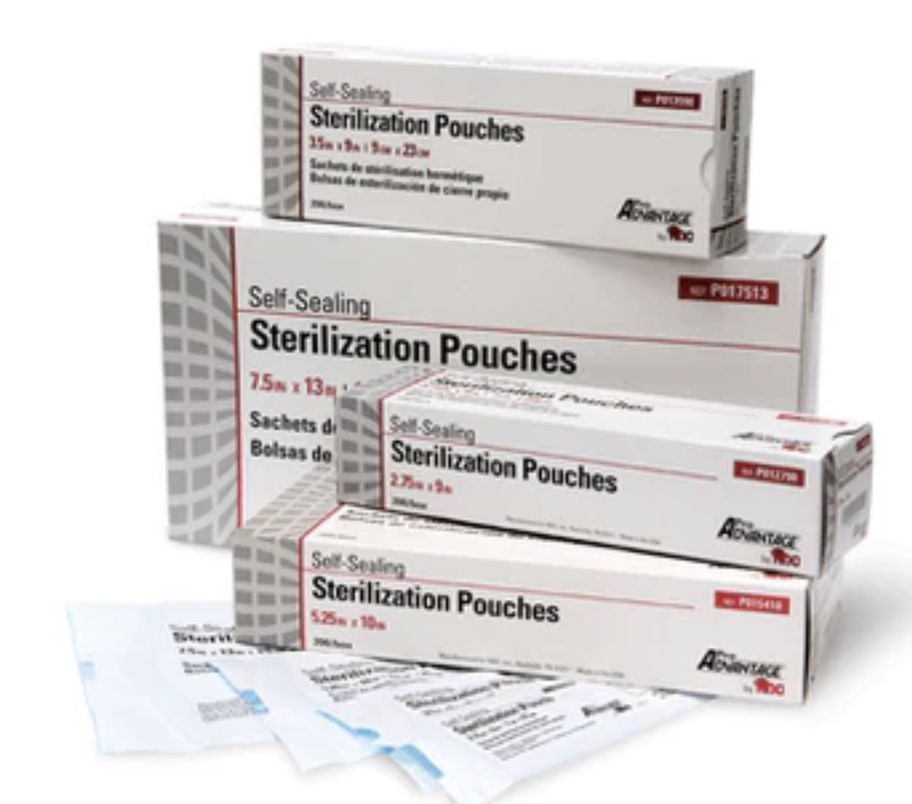 Sterilization Pouches 5.25 x 10 inch FAST FREE SHIPPING 2000 Per Case