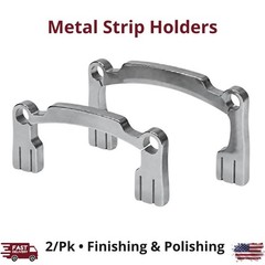 2/Pk Metal Holder Finishing Polishing Strips High Low Crowns Handheld Control