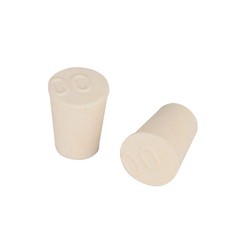20 PCS Solid White Tapered Lab Rubber Stoppers Size #00 0.43×0.59×0.75 Inch