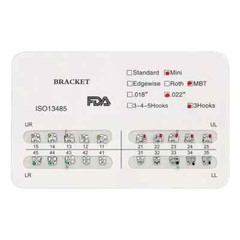 Dental Orthodontic Brackets Braces Mini Standard Roth MBT.022/.018 Hooks 3/3-4-5