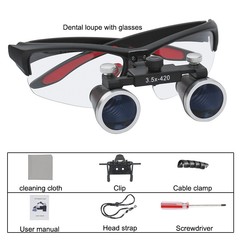Dental Medical 3.5X Binocular Loupes Lightweight Magnifier DY-117 Black US STOCK