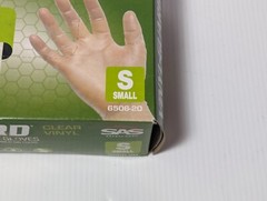 2 Boxes of 100 SAS Vinyl-Guard Disposable Vinyl Gloves for Food Handling – Small