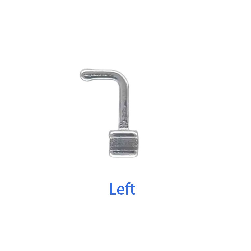 Dental Orthodontic Crimpable Hook Left/Right Sliding 90 Degree Bending 10Pc/pack