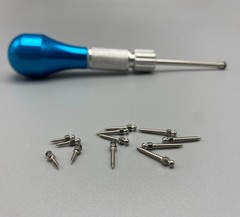 Dental Orthodontic Implant Mini Screws Self-Drilling Screwdriver Blue/Fuchsia