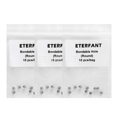 10XETERFANT Dental Ortho Bondable Lingual Buttons Round Base with Hole 10pc/pack