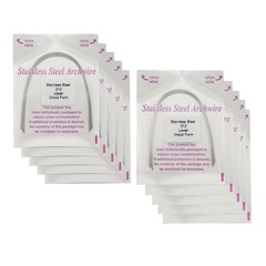100pcs Dental Orthodontic Stainles Steel Arch Wire Round/Rectangular Ovoid Wires
