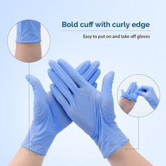 4 Mil Medical Grade Blue Nitrile Exam Latex Free Gloves S/M/L/XL