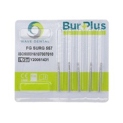 WAVE Dental Carbide Surgical Burs 557 558 FG Straight Fissure Crosscut Bur 25mm