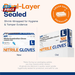Medical Soft Max™ Nitrile Exam Gloves, 100 Count Latex-Free Powder-Free Non-Ster
