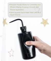 Melphoe Tattoo Wash Bottle Squeeze 3Pcs 500ml Squirt 3*500ml, Black