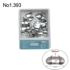 100 Pcs/Box Dental Metal Matrices Refill Matrix Band Sectional Contoured Ledge