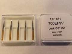 EF9 Premium Solid Carbide 1-Piece Construction Needle Bur Safe End 12 Blades 5pk