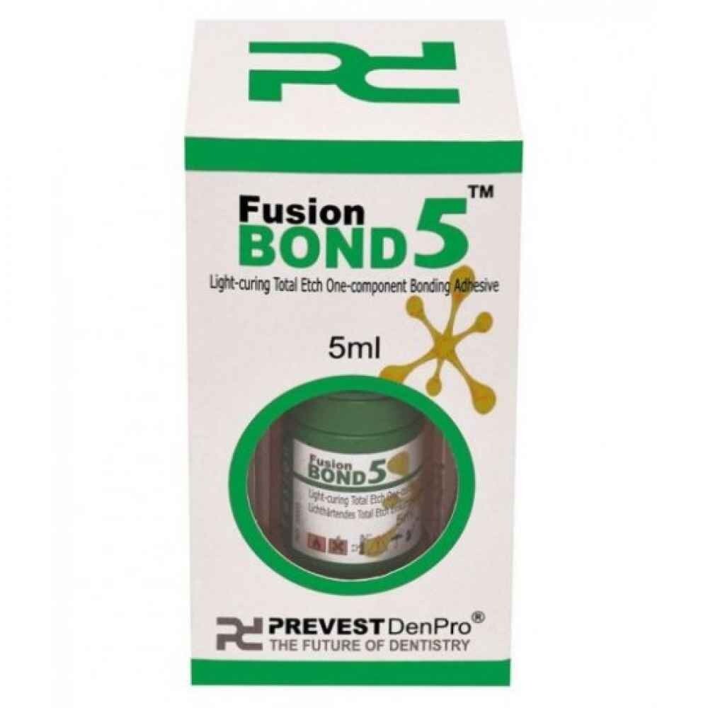 Dental FUSION BOND 5 Light Cured One Component Dentin Enamel 5th Gen. Bond 5ml