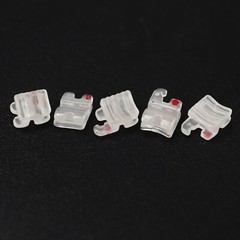 Dental Orthodontic Ceramic Brackets Self Ligating Braces Clear Sapphire Roth MBT